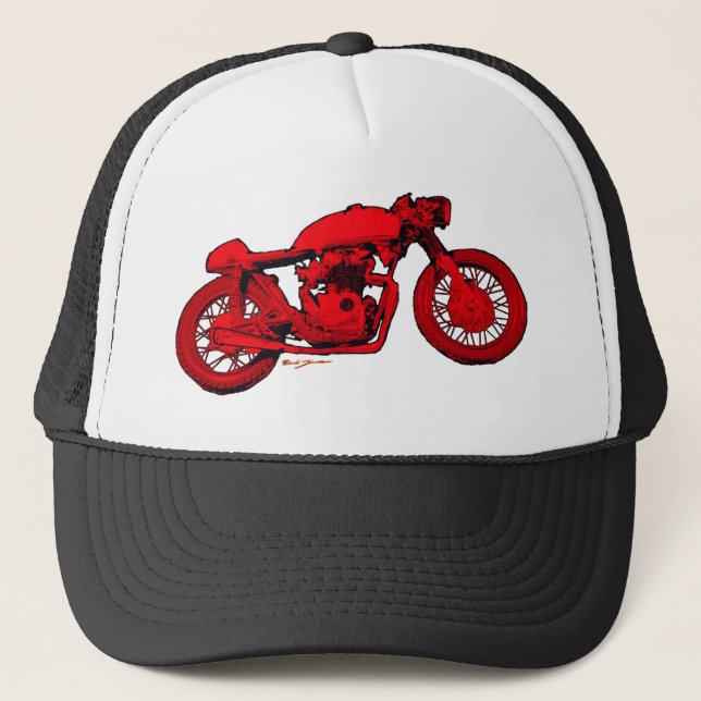 Gorra De Camionero Corredor rojo del café (Anverso)