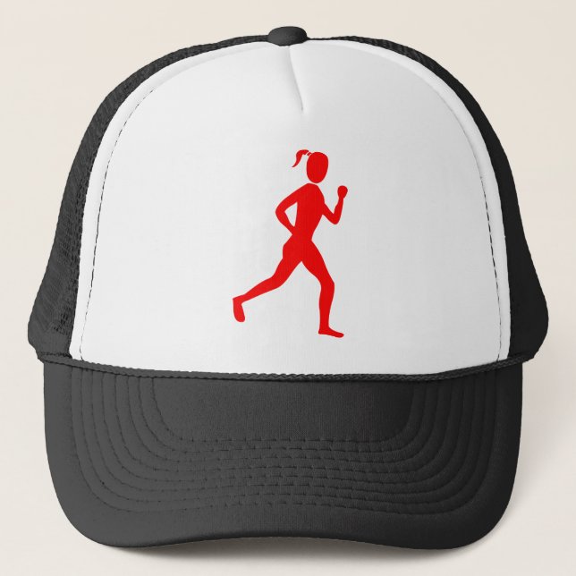 Gorra De Camionero Corredora (hembra) - Rojo (Anverso)