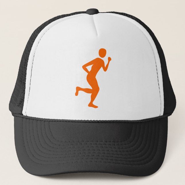 Gorra De Camionero Corredora (hombre) - Naranja (Anverso)