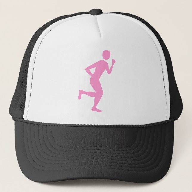 Gorra De Camionero Corredora (macho) - Rosa (Anverso)