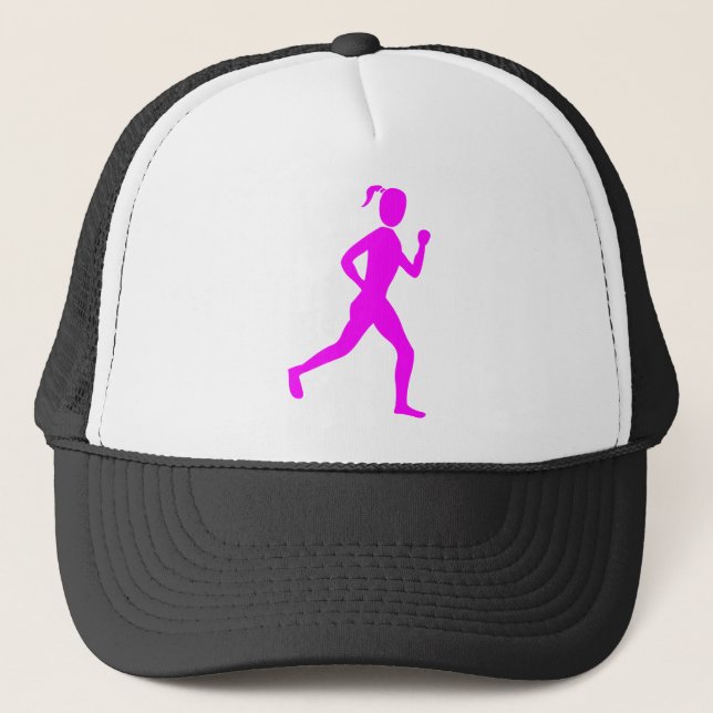 Gorra De Camionero Corredora (mujer) - Magenta (Anverso)
