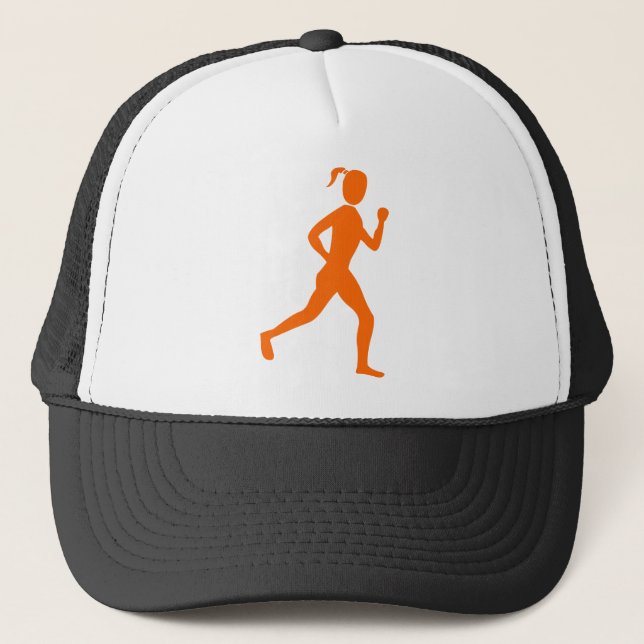 Gorra De Camionero Corredora (mujer) - Naranja (Anverso)