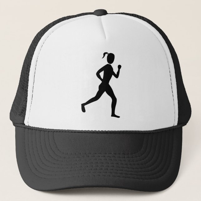 Gorra De Camionero Corredora (mujer) - negra (Anverso)
