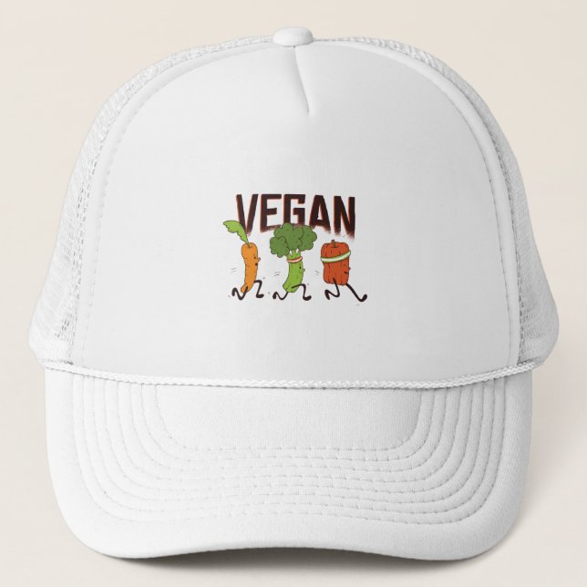 Gorra De Camionero Corredores veganos (Anverso)