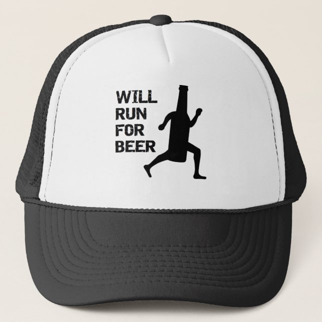 Gorra De Camionero Correrá para la cerveza (Anverso)