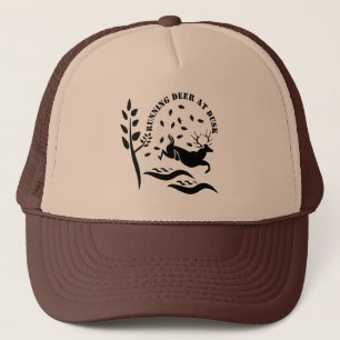 Gorra De Camionero Corriendo venado al atardecer