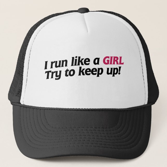 Gorra De Camionero Corro como un chica (Anverso)