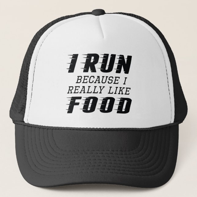 Gorra De Camionero Corro la comida (Anverso)