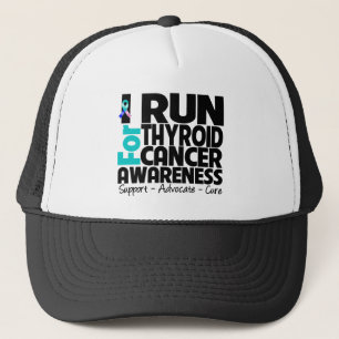 Gorra De Camionero Corro para la conciencia del cáncer de tiroides