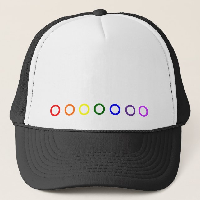 Gorra De Camionero Corta Gay Pride anillo (Anverso)