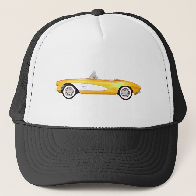 Gorra De Camionero Corvette 1961 C1: Final amarillo: (Anverso)