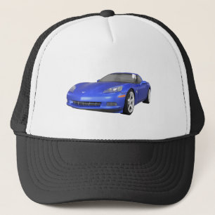 Gorra De Camionero Corvette: Coche deportivo: Fin azul:
