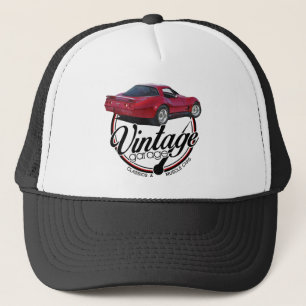Gorra De Camionero Corvette del rojo del garaje del vintage