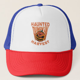 Gorra De Camionero Cosecha de Calabaza Embrujada – Halloween Retro