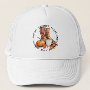 Gorra De Camionero Cosmopolita - Boots, especias de calabaza, hoguera