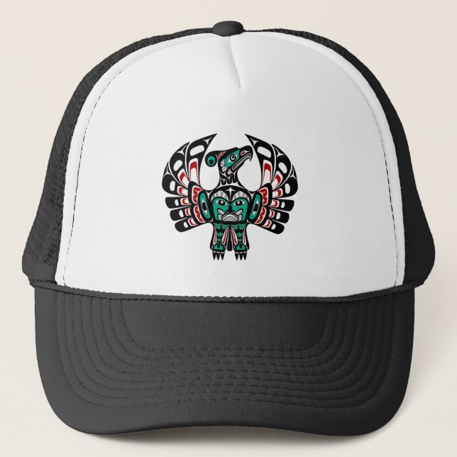 Gorra De Camionero Costa del Pacífico Noroeste: arte Haida Thunderbir (Anverso)