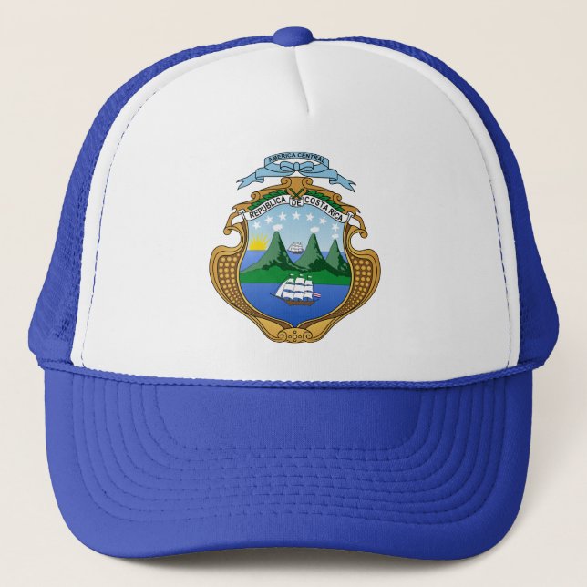 Gorra De Camionero Costa Rica (escudo de armas/bandera) (Anverso)