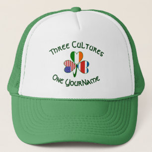 Gorra De Camionero Costa Rica Irlanda USA Trébol Personalizado