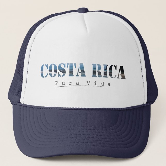 Gorra De Camionero Costa Rica Pura Vida Hat (Anverso)