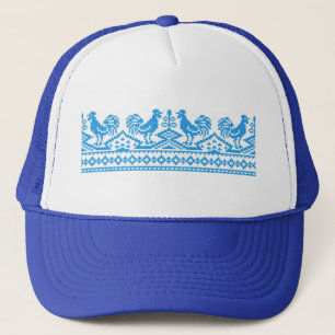 Gorra De Camionero Costillas cruzadas de gallo azul