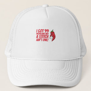 Gorra De Camionero Costura - Tengo 99 problemas, pero no hay problema