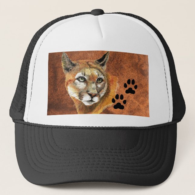 Gorra De Camionero Cougar, Puma, León de Montaña, Pista de béisbol (Anverso)
