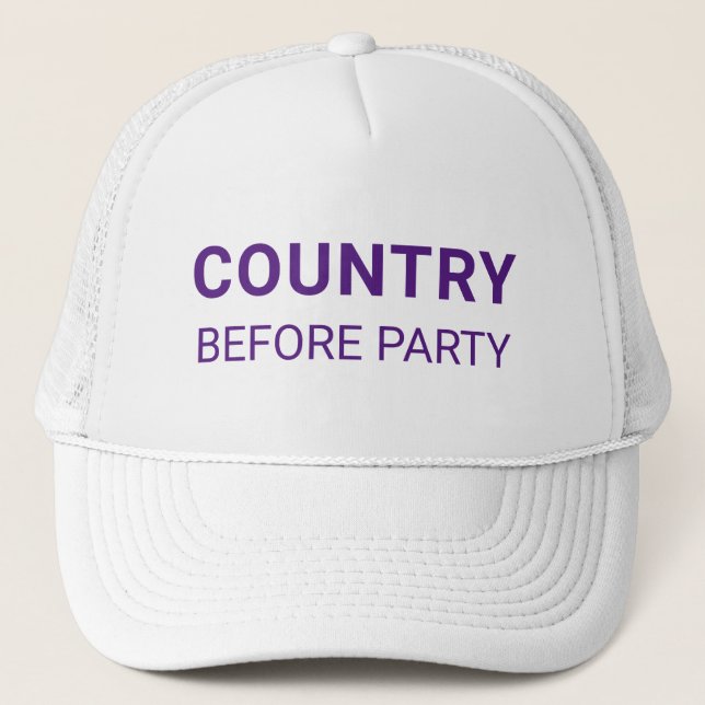 Gorra De Camionero Country Before Party Political  (Anverso)