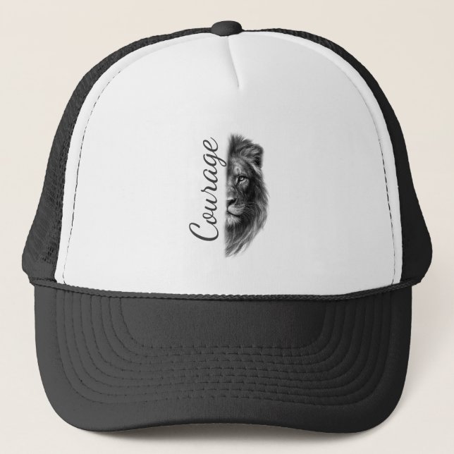 Gorra De Camionero Courage León Artístico Minimal- (Anverso)