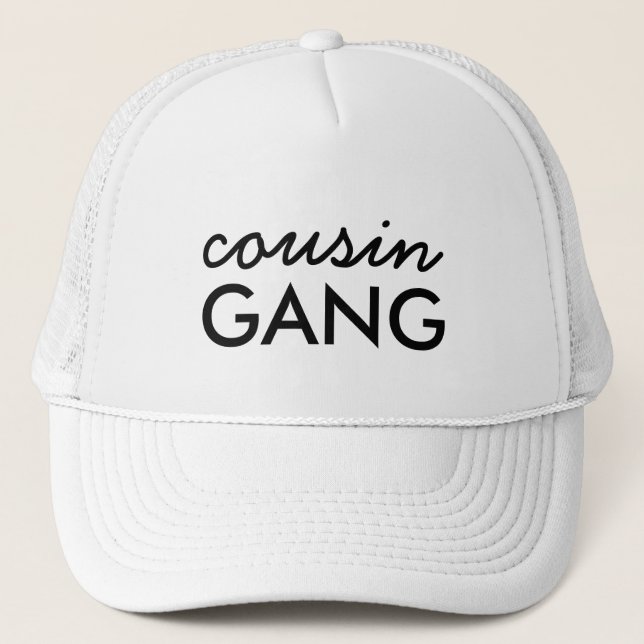 Gorra De Camionero Cousin Crew Fun Matching Family Hat Design (Anverso)