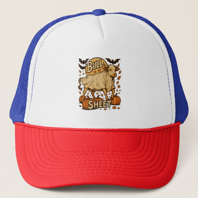 Gorra De Camionero Cow Bull Sheet Halloween (Anverso)