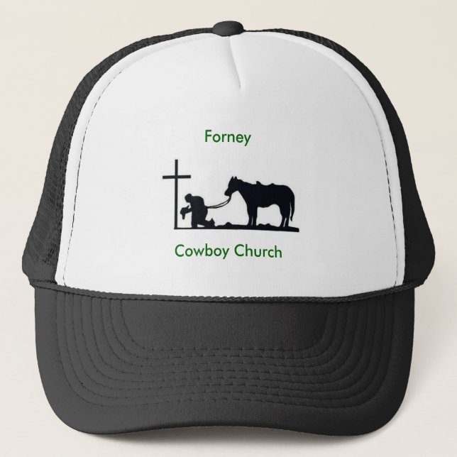 Gorra De Camionero cowboy_and_cross, Forney, iglesia del vaquero (Anverso)