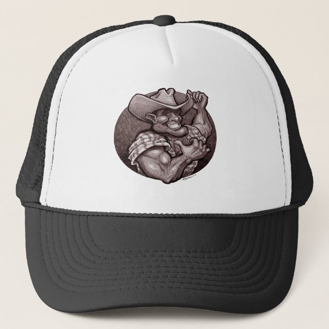 Gorra De Camionero Cowboy Sepia (Anverso)
