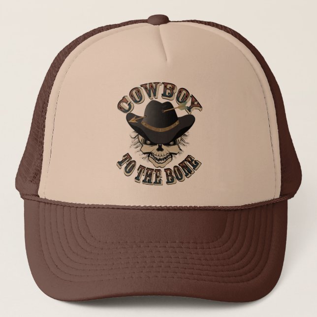 Gorra De Camionero Cowboy Skull (Anverso)