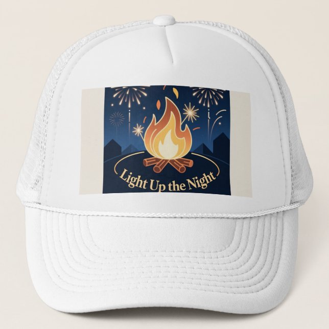 Gorra De Camionero Cozy Bonfire Birthday Bash Cap (Anverso)