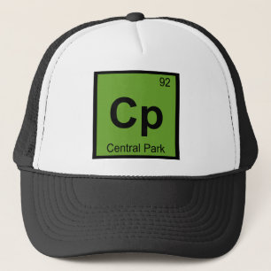 Gorra De Camionero Cp - Central Park Nueva York Símbolo Químico
