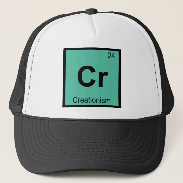 Gorra De Camionero Cr - Creacionismo Filosofía Símbolo de Química (Anverso)