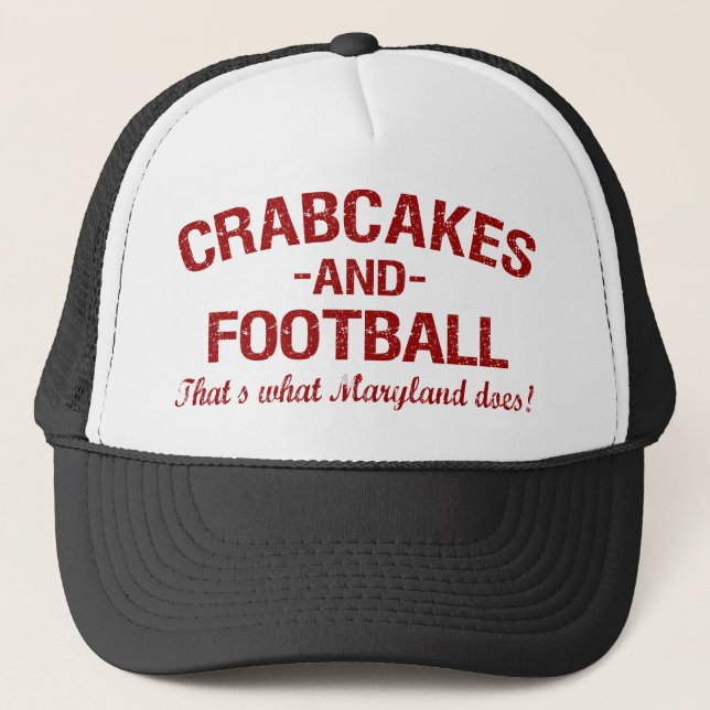 Gorra De Camionero Crabcakes y fútbol (Anverso)