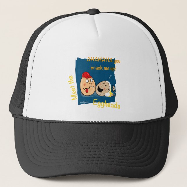 Gorra De Camionero ¡Crackeame! Personalizados divertidos de Eggheads (Anverso)