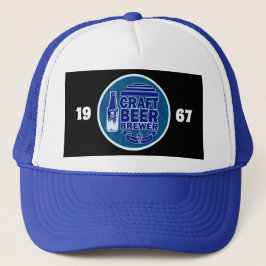 Gorra De Camionero Craft Beer Brewer -Logo Azul 1967