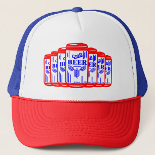 Gorra De Camionero Craft Beer Can Red White & Blue Multi