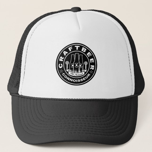 Gorra De Camionero Craft Beer Connoisseur Black & White (Anverso)