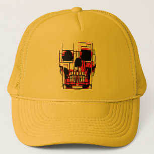Gorra De Camionero Cráneo abstracto en colores vibrantes