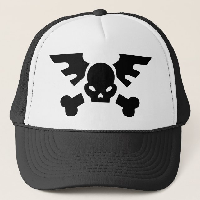 Gorra De Camionero Cráneo con alas (Anverso)