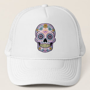 Gorra De Camionero Cráneo de azúcar morado