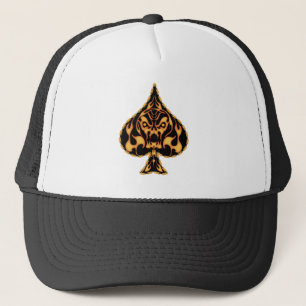 Gorra De Camionero Cráneo de espátula en llamas