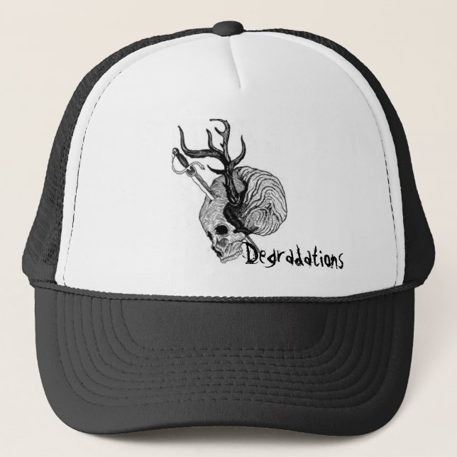 Gorra De Camionero Cráneo de la asta de las degradaciones (Anverso)