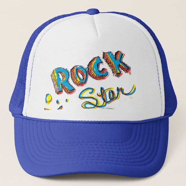 Gorra De Camionero Cráneo de la estrella del rock (Anverso)