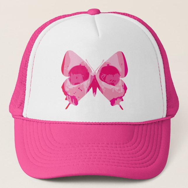 Gorra De Camionero Cráneo de la mariposa (Anverso)
