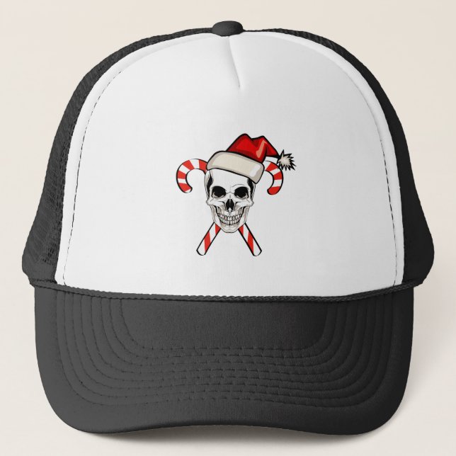 Gorra De Camionero Cráneo de Santa (Anverso)