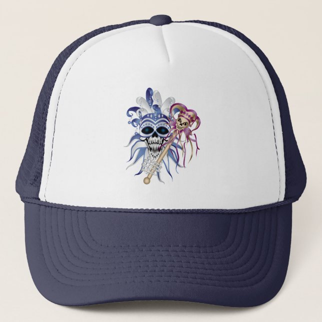 Gorra De Camionero Cráneo del bufón (Anverso)